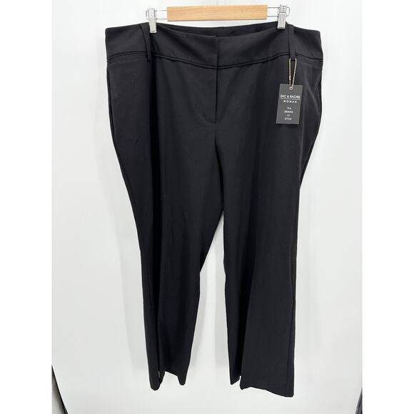 Zac & Rachel Pants Women 22W NWT Black Woman Hidden Fly Dress Plus Size - Picture 1 of 8